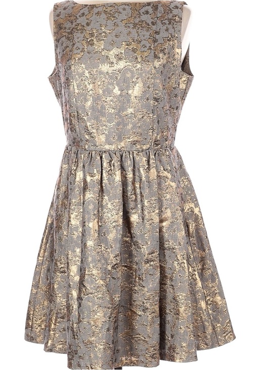 Cynthia Rowley Dresses & Skirts - Cynthia Rowley Metallic Gold and Gray Party Dress